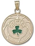 Boston Celtics Basketball 3/4 Enameled Enamel Pendant