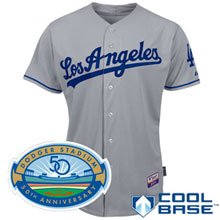 Los Angeles Dodgers Authentic Road Cool Base Jersey W/Dodger Stadium 50Th Anniversary Patch 40