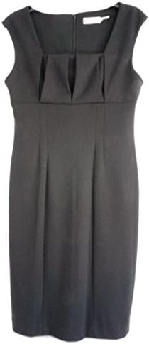 Calvin Klein Women's Cap Sleeve Dress W/Front Pleats Black Size 8