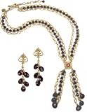 Faceted Garnet Necklace & Earring Set by Elizabeth Showers