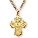 14K Gold Filled Communion Four Way Cross and 18-inch Chain