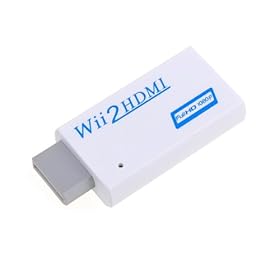BestDealUSA Wii To 2 HDMI /DVI 480i/P Upscale to 720/1080P+3.5mm Audio Converter Adapter
