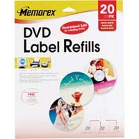 Memorex White Matte DVD Labels