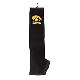 NCAA Iowa Face/Club Embroidered Towel