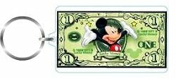 Mickey Mouse Lucky Dollar Lucite Key Chain