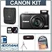 Canon PowerShot SX230 HS Digital Camera Kit - BLACK - with 8GB SD Memory Card, Spare NB-5L Type Lithium-ion Battery, Camera Case, Table Top Tripod, USB 2.0 SD Card Reader, Professional Lens Cleaning Kit