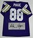 Alan Page Minnesota Vikings NFL Autographed Throwback Jersey
