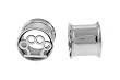 Stainless Steel Double Flare Plug - Brass Knuckles - 22mm - Sold as a Pair