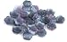 8x3mm Flat Flower Czech Glass Beads - 25pc Montana - Milky Amethyst - White