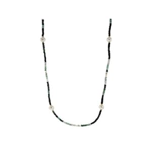 Buy 14k Yellow Gold Freshwater Pearl w  Emerald Necklace, 36 by Amazon.com Collection