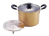 カラーズ 3層底 ガラス蓋付 兼用鍋 22cm ゴールド H-4586