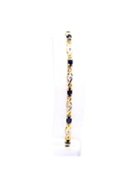 14K Yellow Gold Sapphire/Diamond Bracelet