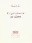 Ce qui retourne au silence