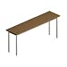 Non-Folding Utility Table, Chrome Legs, Laminate Top, 72 x 18, Medium Oak/Putty (HONUTM1872MLCHR)