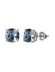 10k Gold Gemstone Cushion-Cut Stud Earrings (6mm, 2.00 cttw)