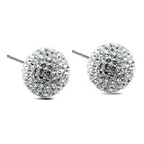 STUDS-CLEAR crystal 8MM-doreilles cristal Swarovski, Boucles doreilles en cristal clair Swarovski - 8MM - bling bling! - boucles doreilles en argent faites avec plus de 70 cristaux Swarovski - 925 argent - by Utopia