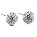 Utopia studs-unisex-made with over 70 Swarovski blanc crystals -Argent 925/1000-silver posts and butterfly- 8mm size