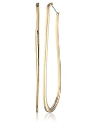 Vince Camuto Gold Elongated Hoop Earrings