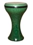 Ceramic Doumbek, Small, Black with Synthetic Head