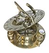 Gorgeous Brass Sundial Reproduction of an Antique, is Approx 3" Dia x 11/16" Thick Overall, and Actually Works!