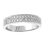 .35Ct. 14K. White Gold Round Diamond Anniversary Ring