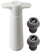 Vacuvin Vacuum Wine Saver White Giftpack Pump & 2 Stoppers
