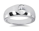 0.00 ctw Men's Diamond Ring in 14K White Gold