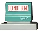 ClassiX One-Color Specialty Stamp, Pre-Inked, DO NOT BEND, Red, 7/8 x 2-3/4