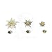 Schmuck : Alpenflüstern Ansteck-Pins Edelweiss 3er-Set (altsilber - farben) - Trachtenschmuck, Anstecker & Pins für Dirndl, Lederhose und Trachtenhemd
