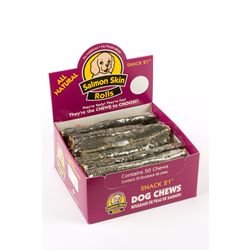 Snack 21 Salmon Skin Rolls for Dogs (one roll)