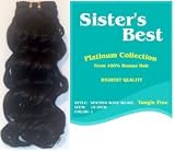 Sister's Best Human Weaving Hair Spanish Wave Weave 14 inch - Color 2 - Darkest Brown Black