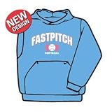 Softball Hooded Sweatshirt Fastpitch Light Blue Hoodie