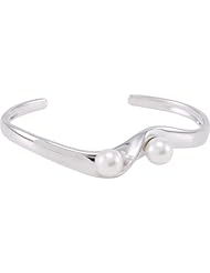 Sterling Silver Freshwater Cultured Pearl Cuff Bracelet