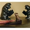 Reading Pig Bookends Pair - NOW 20% Off