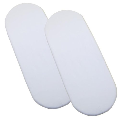 Fitted Cotton Moses Basket Sheets - Pack of 2 White