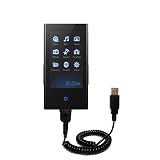 Coiled Power Hot Sync and Charge USB Data Cable w/ Tip Exchange for the Samsung YP-P2AB - Gomadic Brand