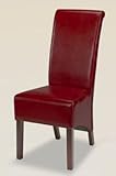 Springfield Burgundy Skirted Parson Chair (Set of 2)