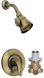 1 Handle Antique Brass Chatham Head Shower Faucet+Valve