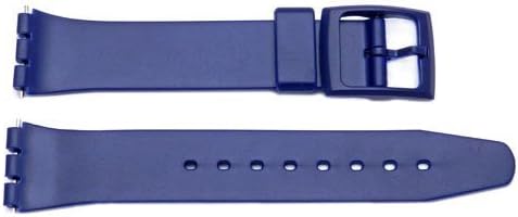 Navy Blue Smooth Swatch Style Watch Strap - B-P150