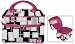 Cris Notti Pink Windows Train Case