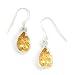 Faceted Pear Citrine Earrings