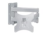 NEW Silver Universal 3 Way Adjustable Swivel Swiveling Tilt Tilting Articulating Full Motion Corner TV Wall Mount Bracket VESA 50x50 75x75 100x100 200x100 200x200 for fits Toshiba LCD LED 19 22 26 32 37 19C100U 19AV600U 26C100U 22C100U 26AV52R 26AV502R 22AV600U 32E200U 32C100U 32RV525R 32AV502R 32CV100U 37E200U 37RV525R