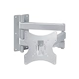 NEW Universal Silver 3 Way Adjustable Swivel Swiveling Tilt Tilting Articulating Full Motion Corner TV Wall Mount Bracket VESA 50x50 75x75 100x100 200x100 200x200 for fits Sony Bravia LCD LED 19' 22' 26' 32' KDL-22EX308 KDL-22BX300 KDL-32EX700 KDL-32EX600 KDL-32EX500 KDL-32EX40B KDL-32EX400 KDL-32EX308 KDL-32BX300