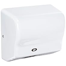 American Dryer Global GX1-M Steel Cover Automatic Hand Dryer, 110-120V, 1,500W Power, 50/60Hz, White Epoxy Finish