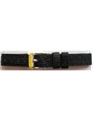 12mm Black Solid Nylon One Piece Slip Thru Water Resistant Sport Performance Watch Band