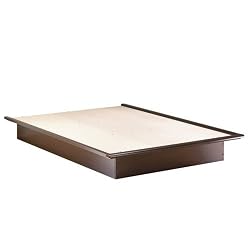 South Shore Contemporary Chocolate Platform Bed 60 Inch & Moulding 3159233