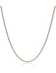 Stainless Steel .040 Square Box Chain Rose Gold Plated Necklace, 18"