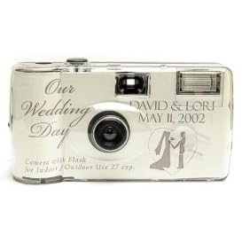 Personalized Silver Dancing Wedding Camera - 12 Pack by 