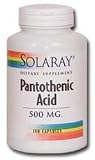 Solaray Pantothenic Acid ( 100 Caps, 500 mg )