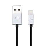 【日本正規代理店品】Just Mobile AluCable LED Lightningケーブル (1m) シルバー JTM-OT-000016